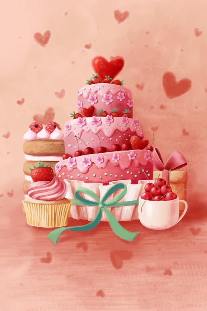 Hearts and Sweet Treats by Xuan Thai — canvas wall art