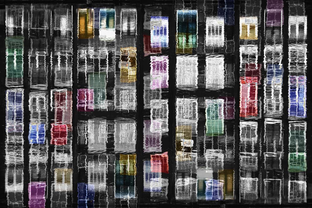 Colorful City Windows by Igor Shrayer — canvas wall art
