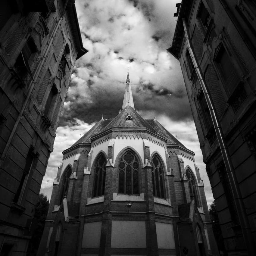 Dramatic Gothic Church by Codrin Lupei — canvas wall art
