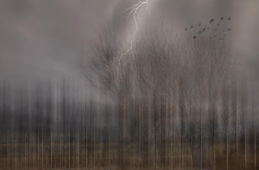 Dramatic Lightning Storm by Yvette Depaepe — canvas wall art