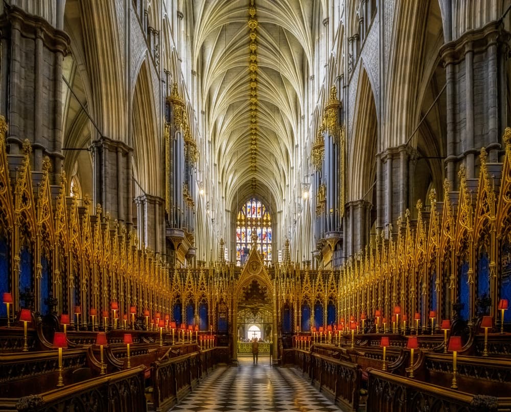 Ornate Cathedral Nave by Ben.C.L — canvas wall art