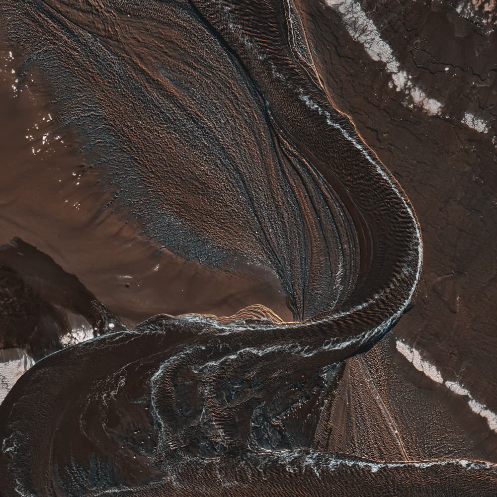Winding River Patterns by Aidong Ning — canvas wall art