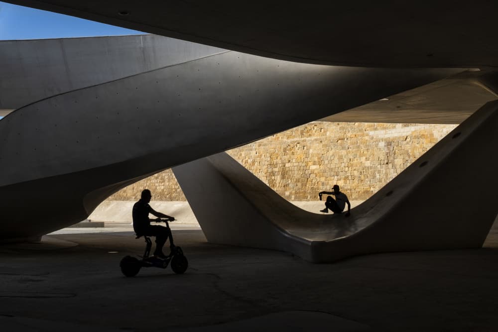Urban Concrete Shadows by Emel Sefer — canvas wall art