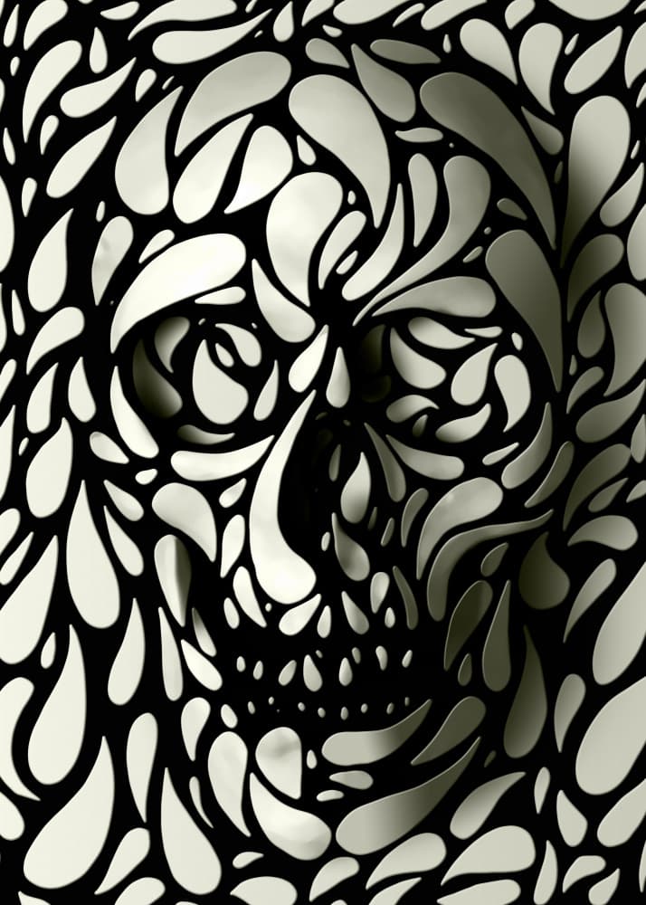 Shadow Skull Forms by Ali Gulec — canvas wall art