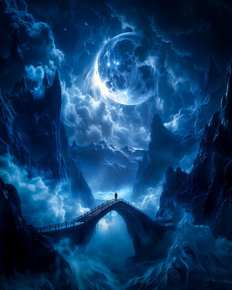 Mystical Moonlight Journey by Ritvik takkar — canvas wall art