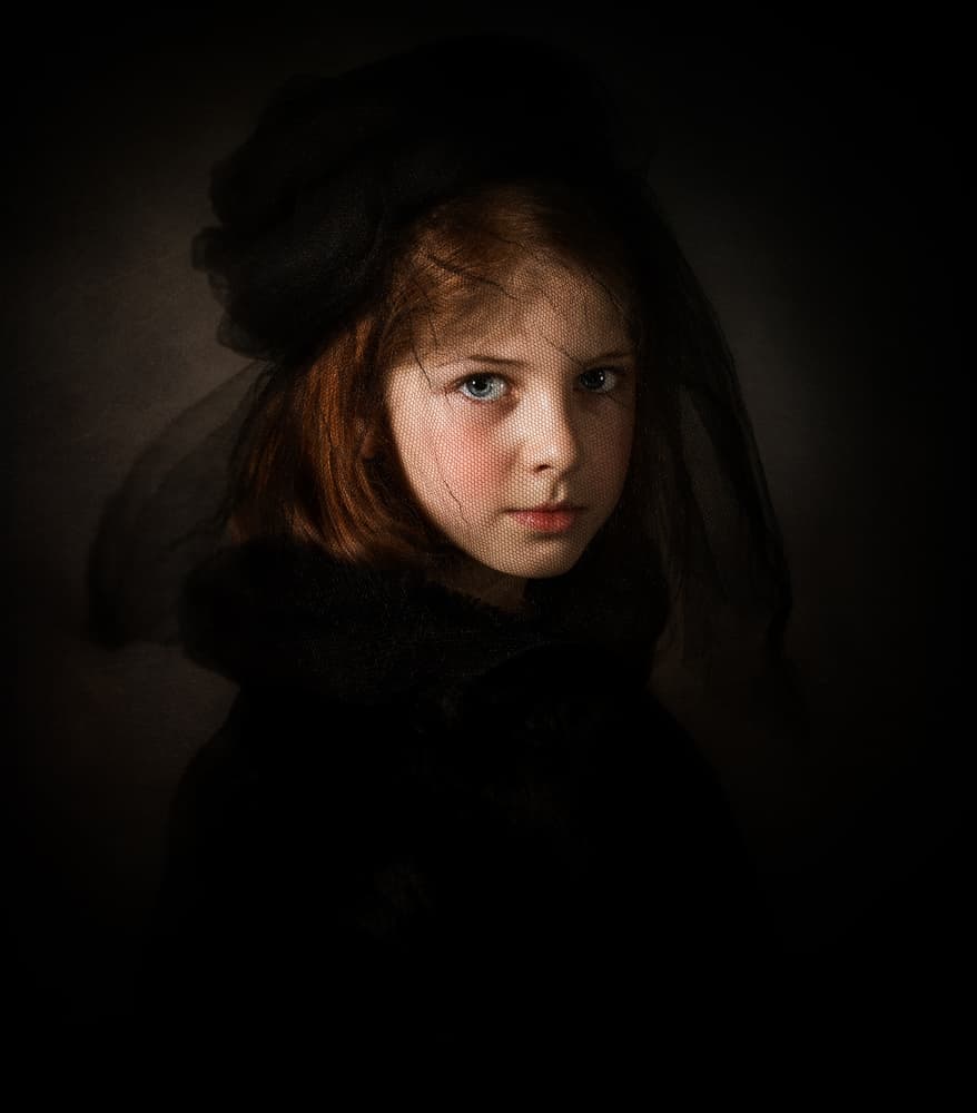 Pensive Girl Portrait by Svetlana Melik-Nubarova — canvas wall art