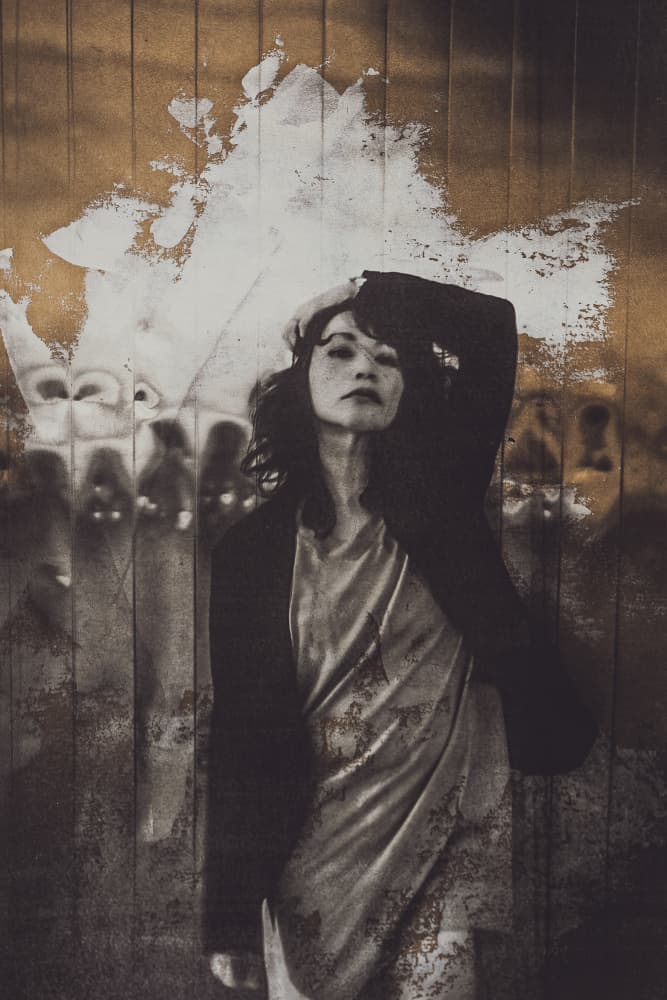 Moody Golden Portrait by Kurosaki Sangan — canvas wall art