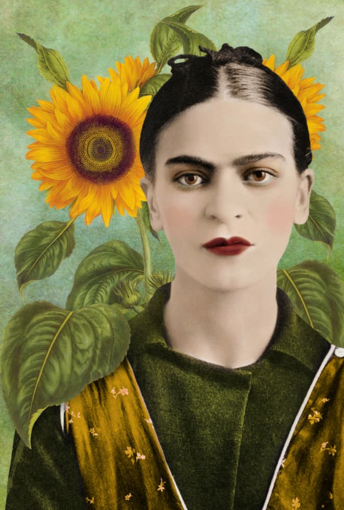 Woman Among Sunflowers