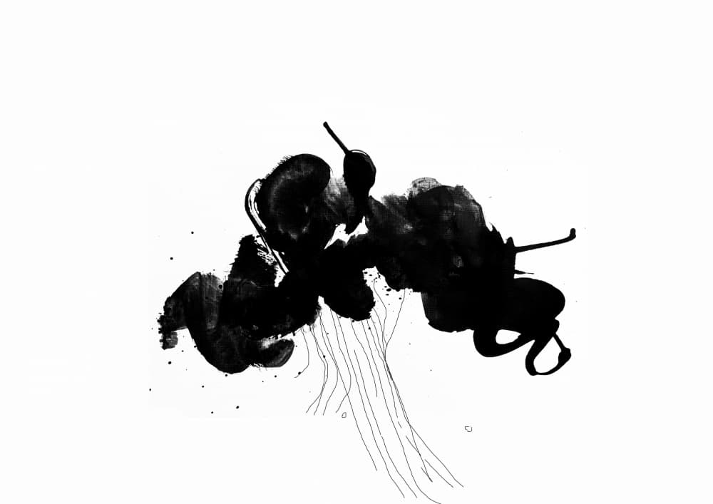 Flowing Ink Tree by Nilesh Kulkarni — canvas wall art