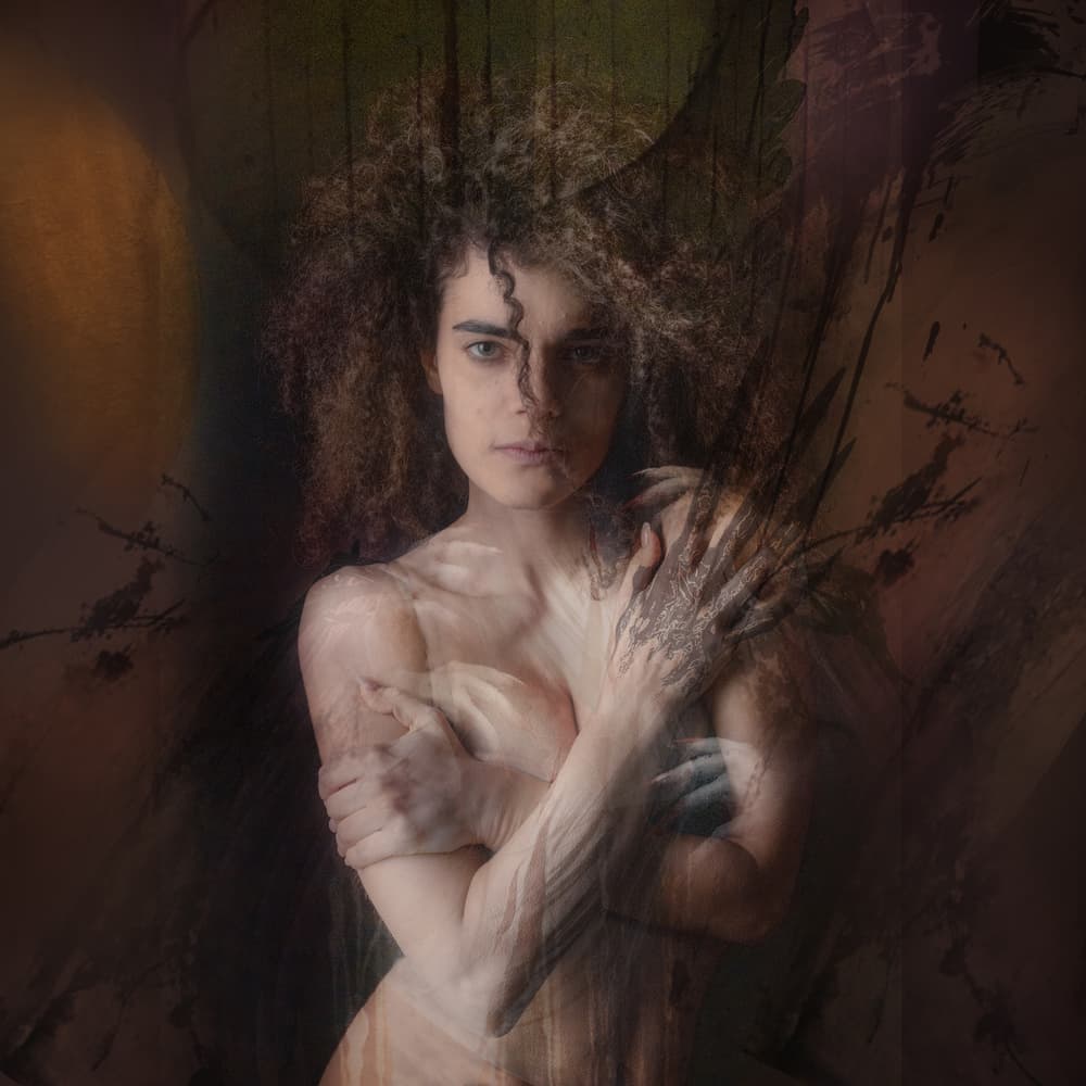 Mysterious Woman Portrait by Tommaseo Gregorio — canvas wall art