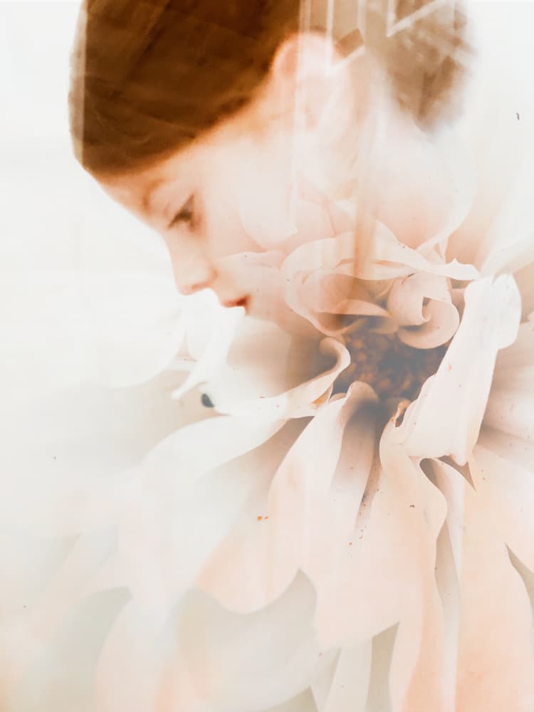 Dreamy Floral Profile by Delphine Margau — canvas wall art