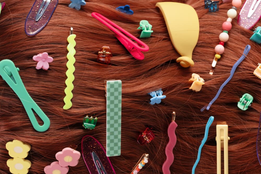 Playful Hair Clips by Julia Ramiro — canvas wall art