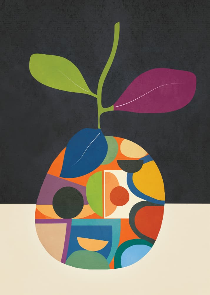 Vibrant Abstract Sprout by City Art — canvas wall art