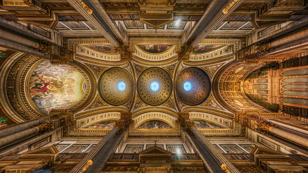 Grand Cathedral Ceiling by Antoni Figueras — canvas wall art