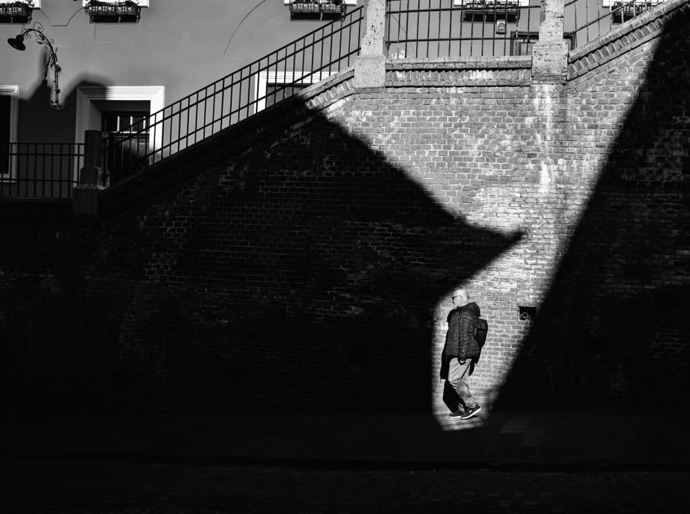 Urban Shadow Walker by Julien Oncete — canvas wall art
