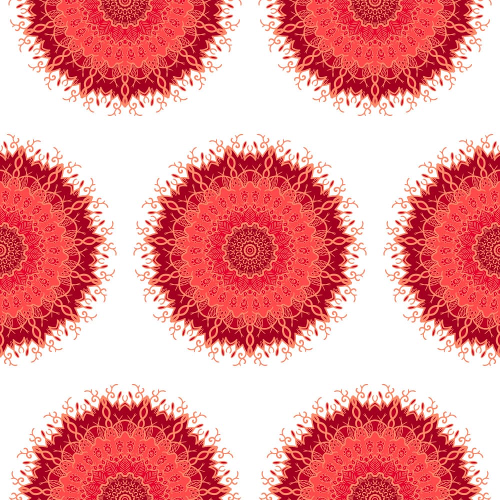 Vibrant Red Mandalas by Marika Barsrsind β canvas wall art