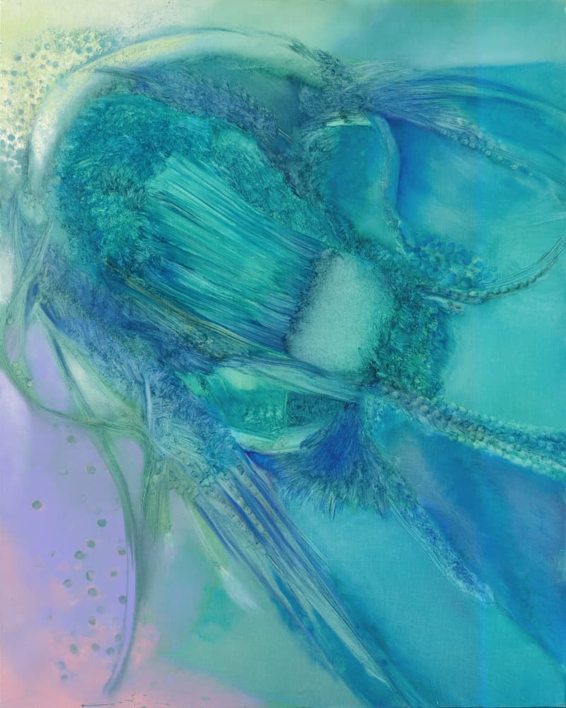Abstract Aqua Flow by Frederic Belaubre — canvas wall art