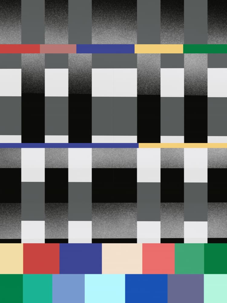 Modern Color Block Grid by Little Dean — canvas wall art