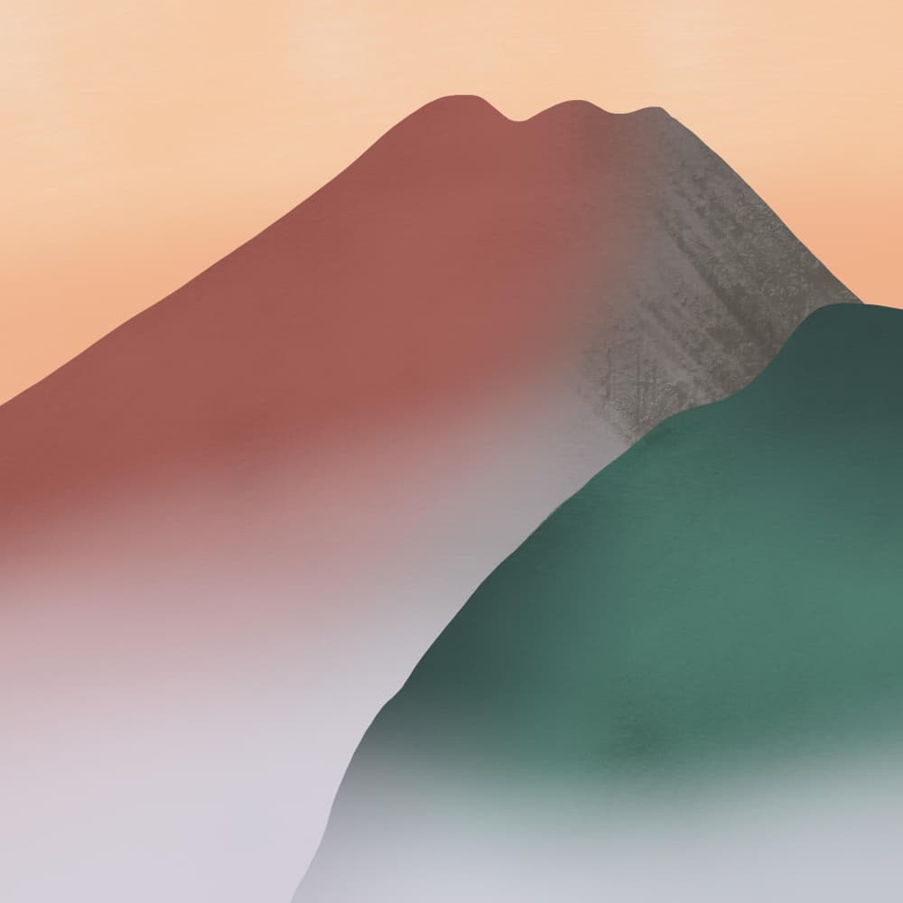 Misty Mountain Dawn by Little Dean — canvas wall art