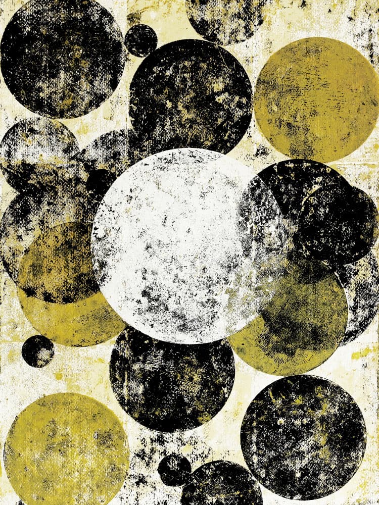 Distressed Geometric Circles by Petr Strnad — canvas wall art