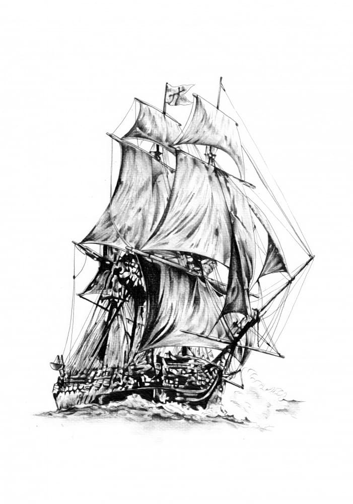 Majestic Tall Ship by Kulik — canvas wall art