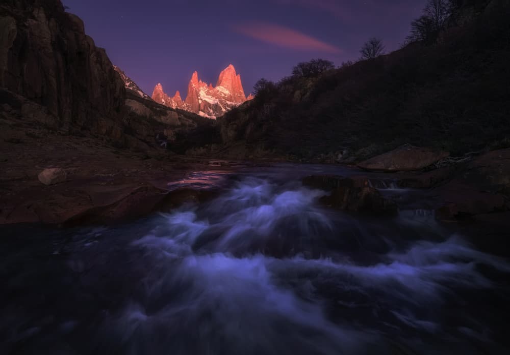 Majestic Fitz Roy Sunrise by Ruiqing P. — canvas wall art