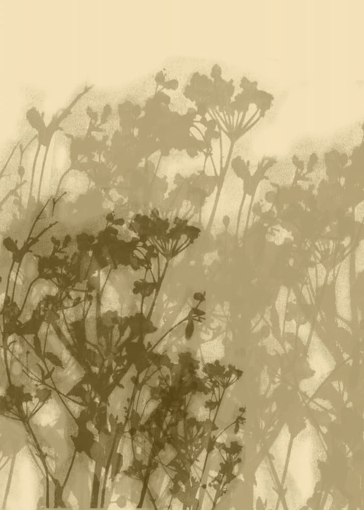 Sepia Meadow Silhouettes by Dina Dankers — canvas wall art