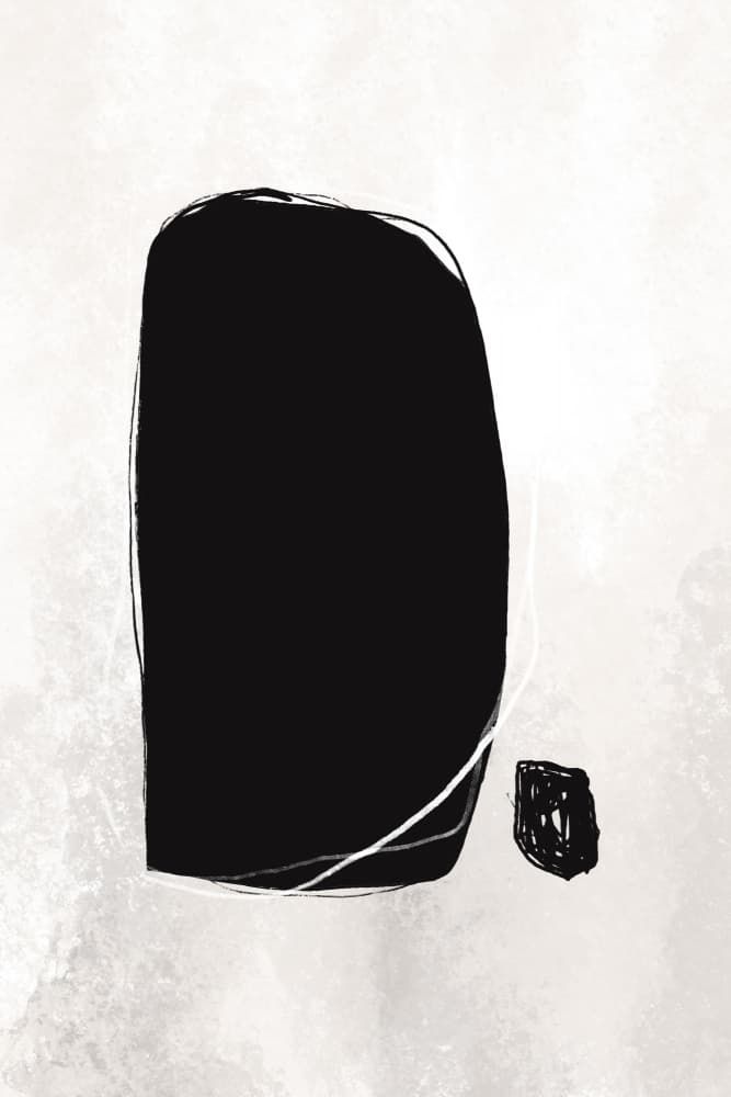 Bold Black Shapes by uplusmestudio — canvas wall art