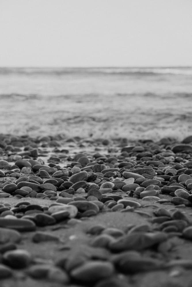 Serene Pebble Beach by Megan Shone — canvas wall art