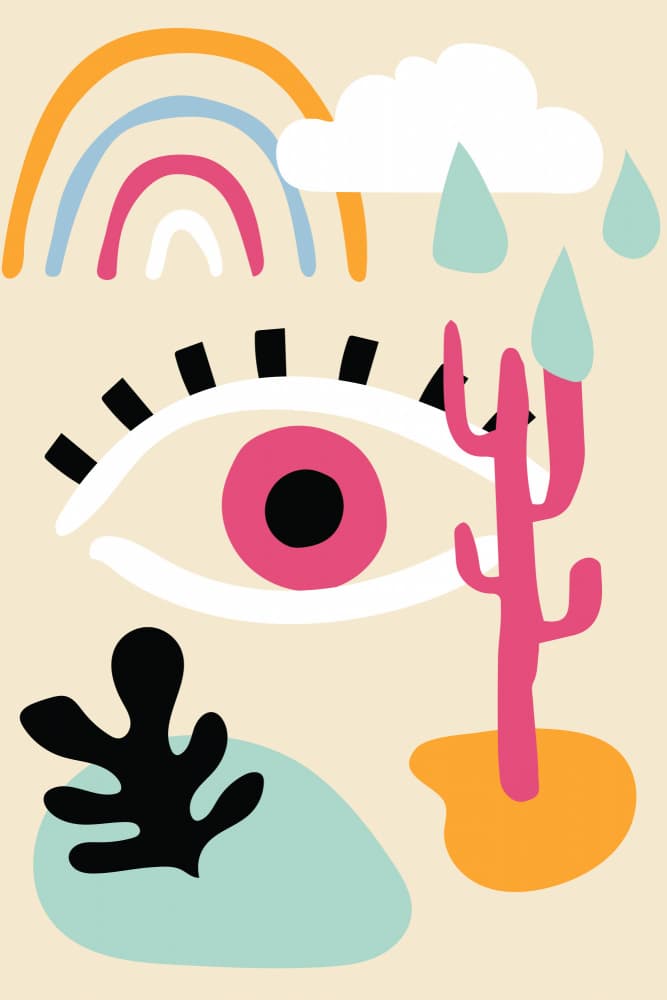 Colorful Desert Eye by jay stanley — canvas wall art