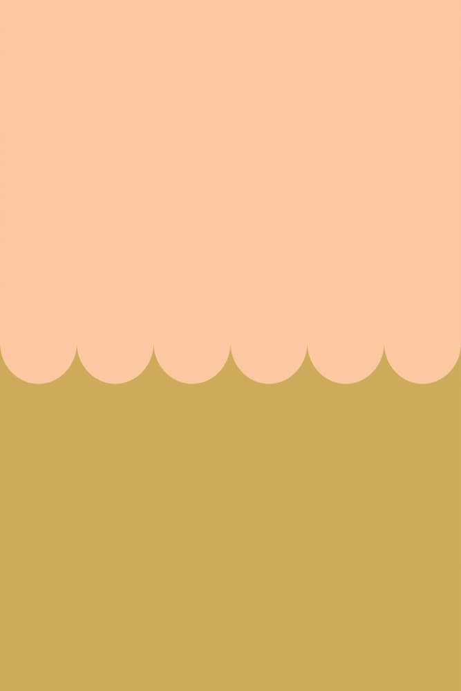 Peach Gold Scallop Design by Pictufy Studio — canvas wall art