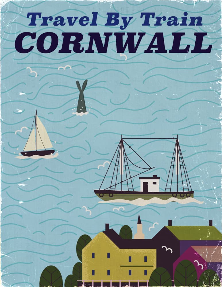 Cornwall Seaside Village by Nicholas — canvas wall art