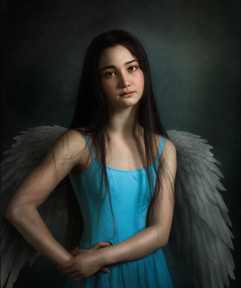 Ethereal Girl With Wings by Svetlana Melik-Nubarova — canvas wall art