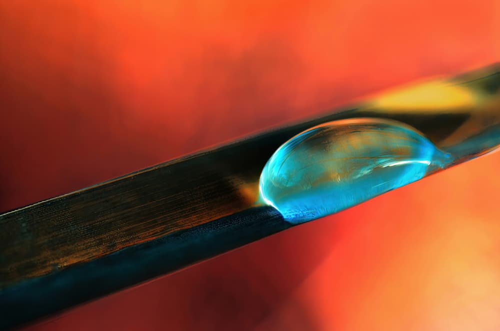 Vibrant Blue Droplet by Ylva Sjögren — canvas wall art