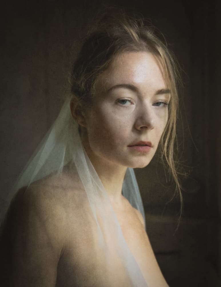 Veiled Pensive Woman by Christian Kurz — canvas wall art