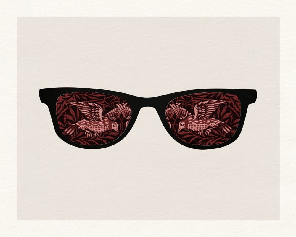 Classic Bird Reflection by Wild Violets — canvas wall art