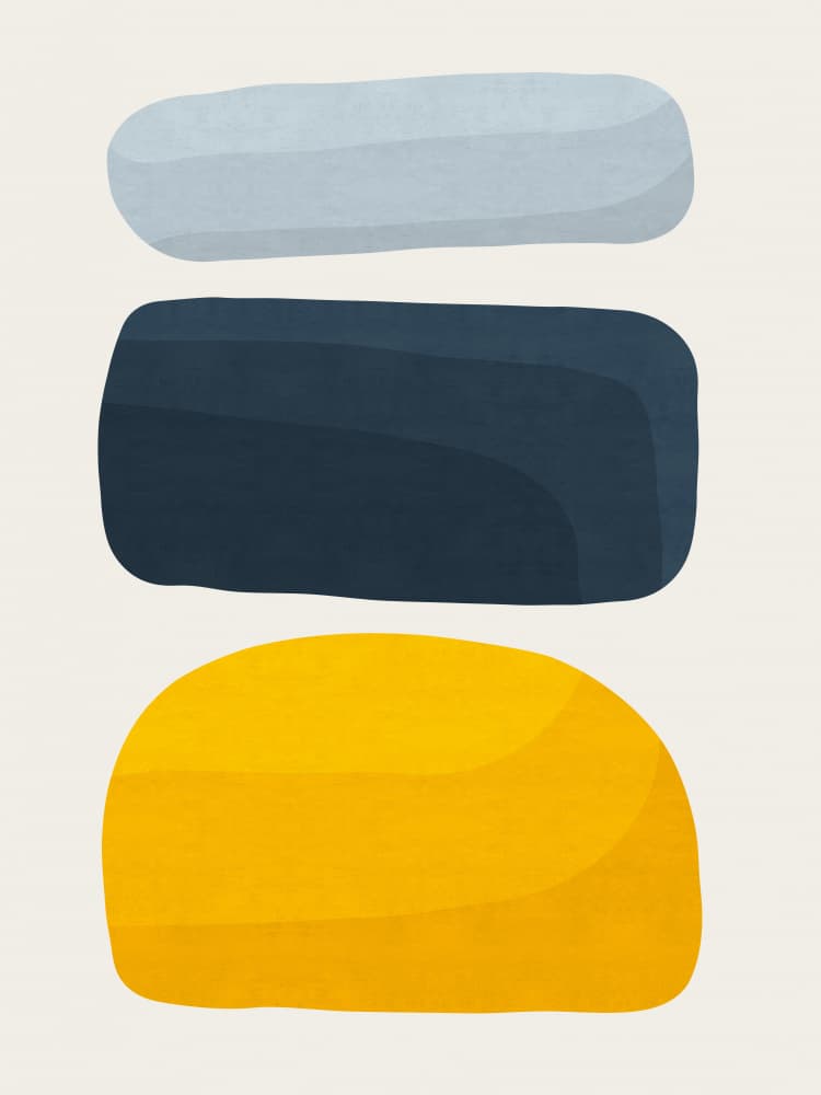 Abstract Color Blocks by Vitor Costa — canvas wall art
