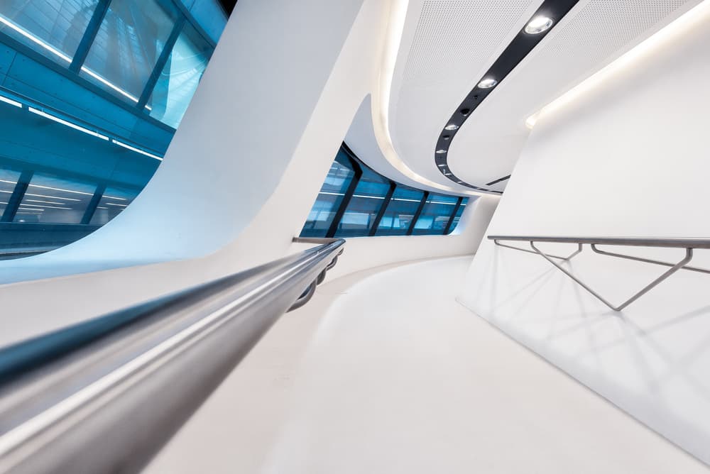Sleek Futuristic Hallway by Michiel Hageman — canvas wall art
