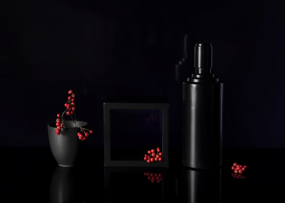 Red Berries Dark Still Life by Ming Chen — canvas wall art