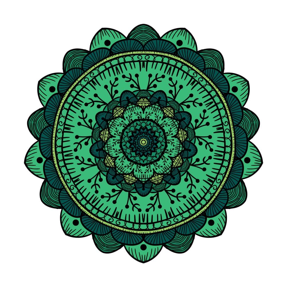 Intricate Green Mandala by Marika Barsrsind β canvas wall art