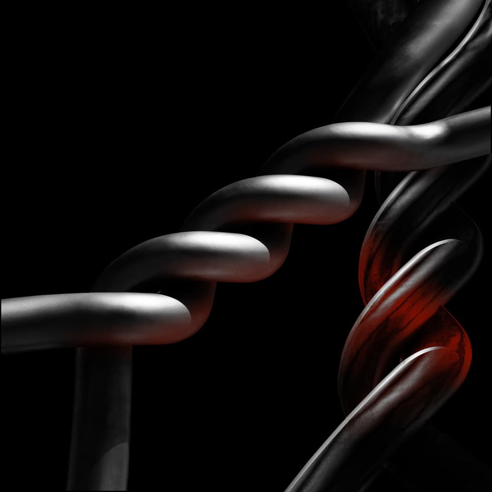 Twisted Steel Red Glow by Marc Huybrighs — canvas wall art