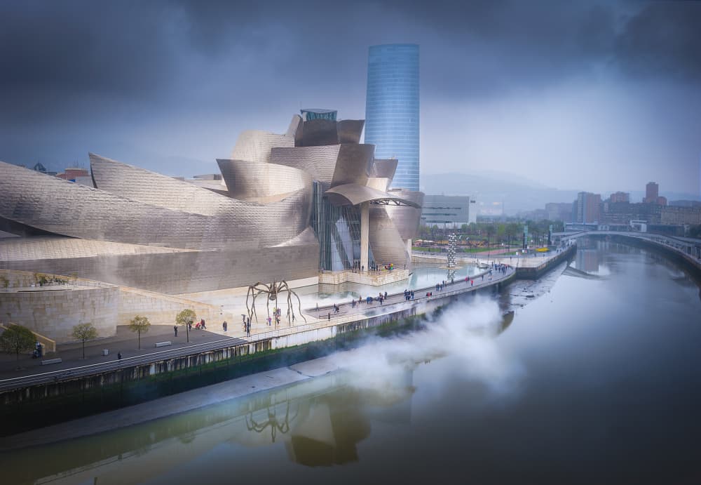 Guggenheim Bilbao Waterfront by Eugenio Pastor Benjumeda — canvas wall art