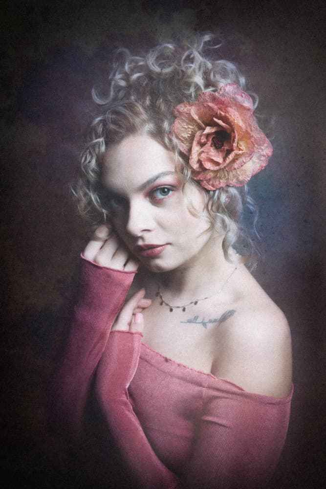 Romantic Rose Portrait by Ruth Franke — canvas wall art