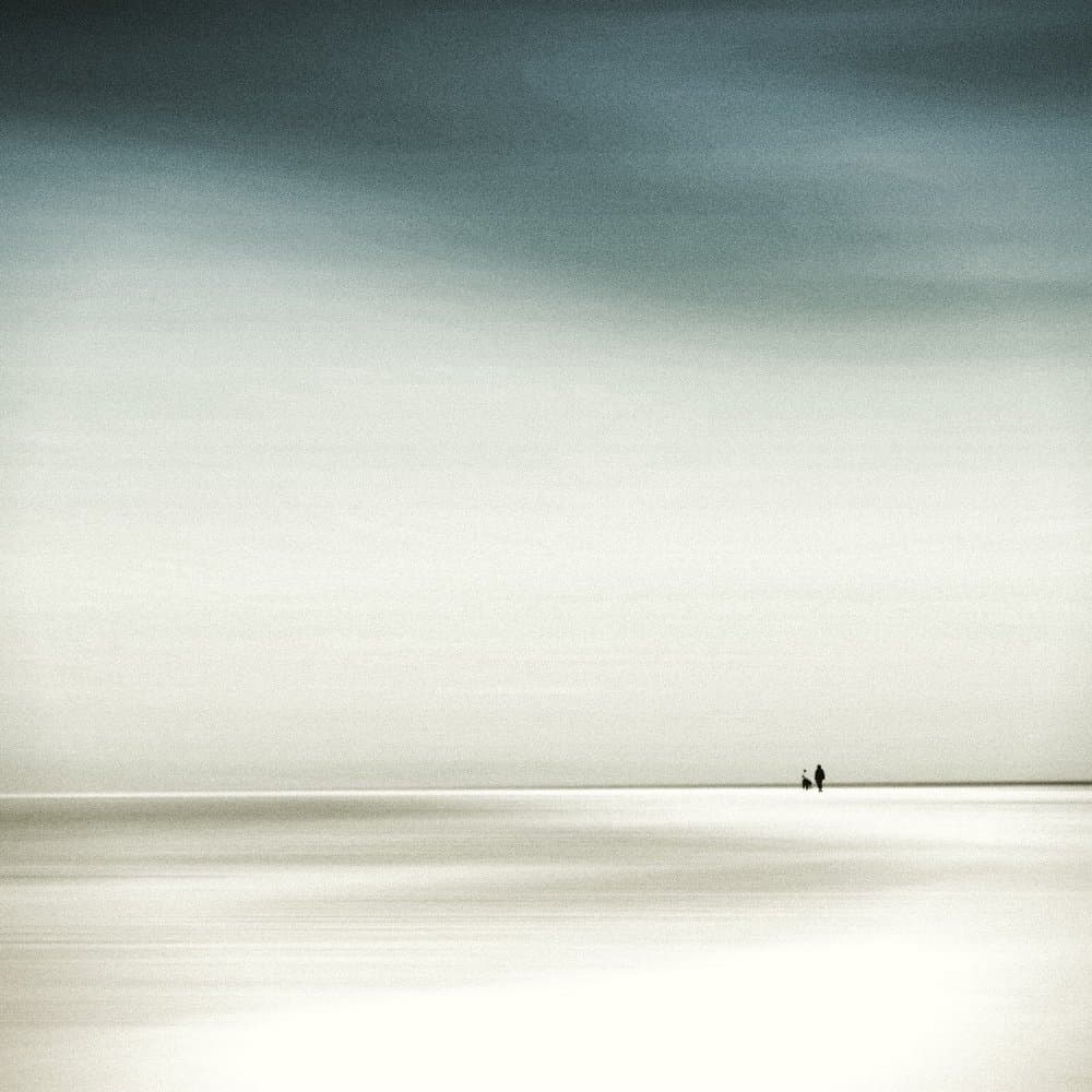 Solitary Beach Walk by Renate Wasinger — canvas wall art