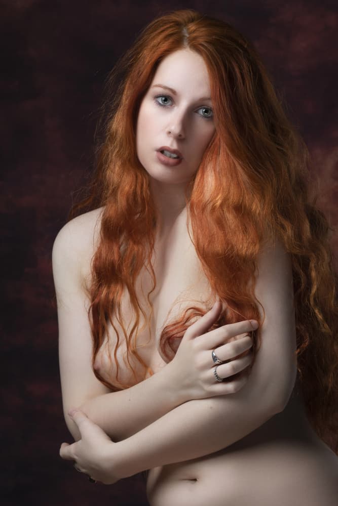 Serene Redhead Portrait by Jan Slotboom — canvas wall art