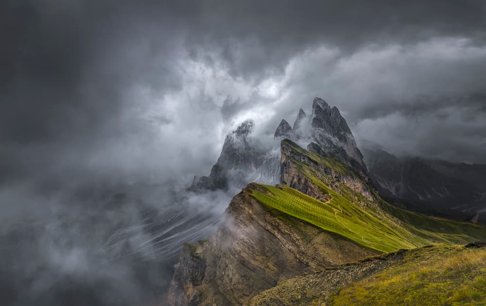 Dramatic Alpine Peaks by Larry Deng APA — canvas wall art
