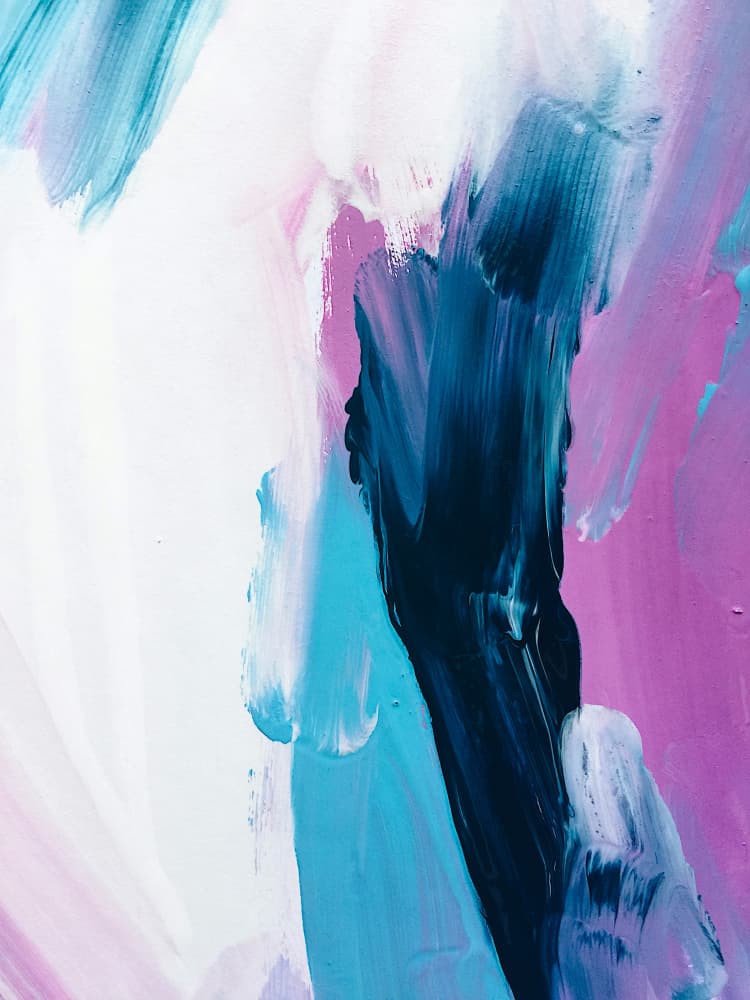 Abstract Blue Purple Flow by Ejaaz Haniff — canvas wall art