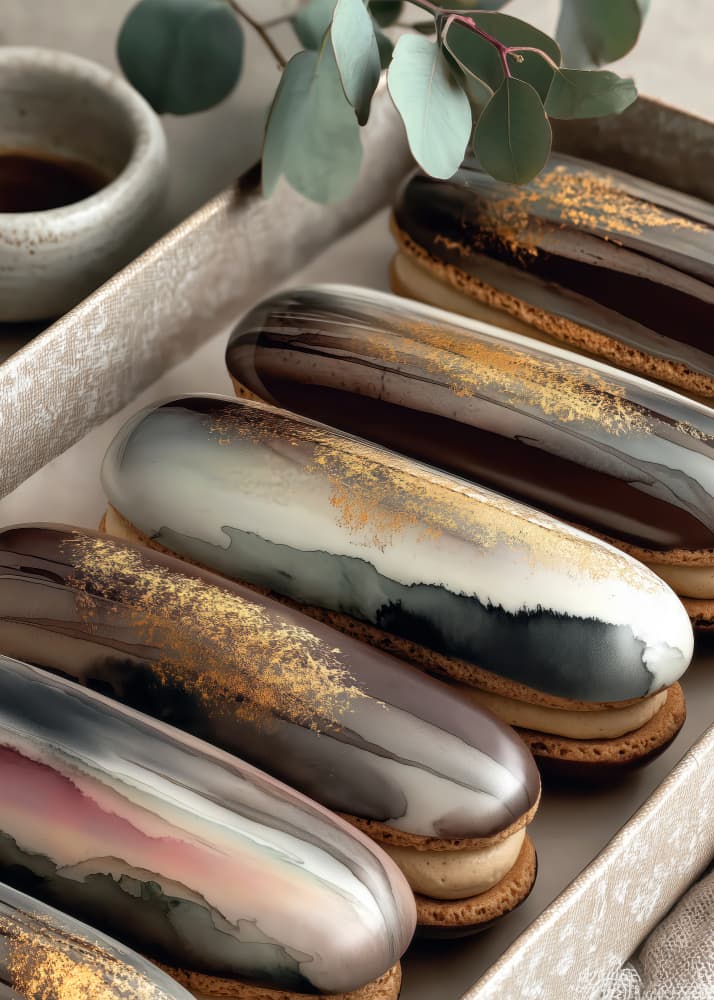Artistic Gourmet Éclairs by Justyna Jaszke — canvas wall art