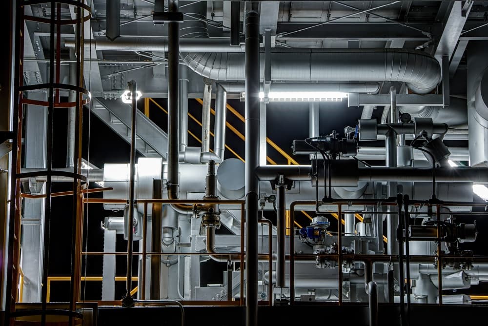 Industrial Nightscape by Tomoshi Hara — canvas wall art