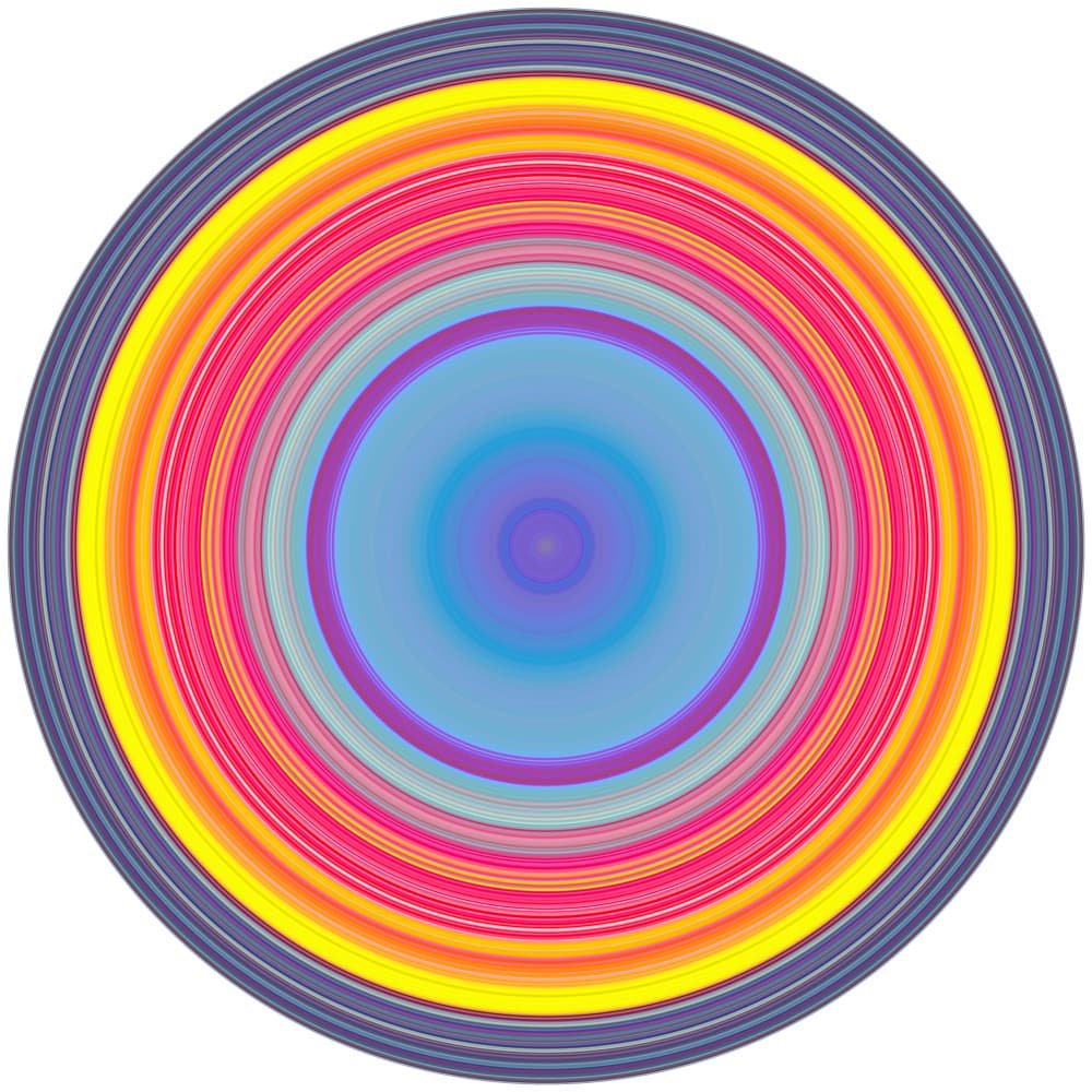Vibrant Concentric Circles by PASLIER Morgan — canvas wall art